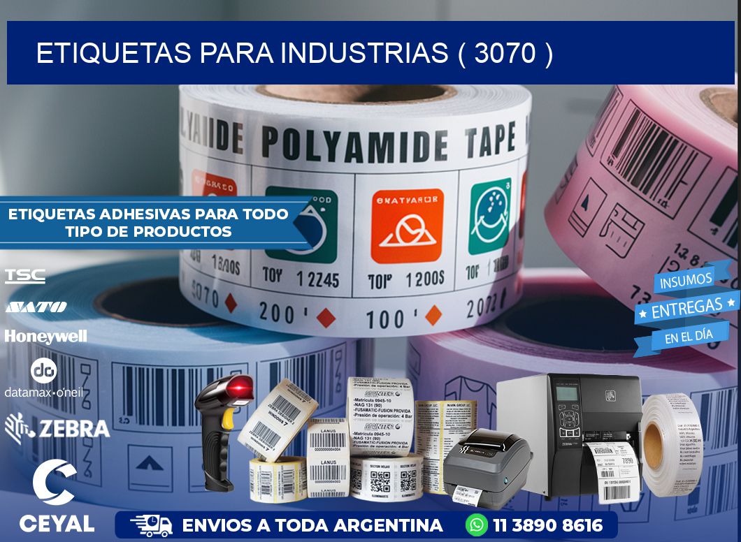 ETIQUETAS PARA INDUSTRIAS ( 3070 )