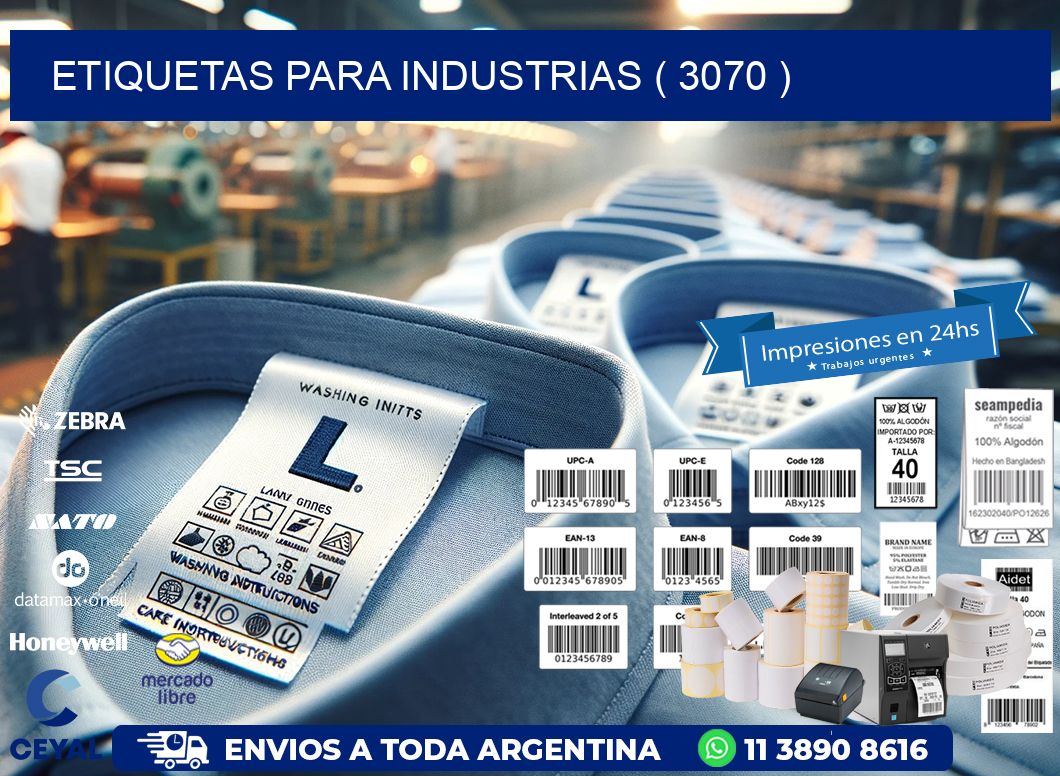 ETIQUETAS PARA INDUSTRIAS ( 3070 )