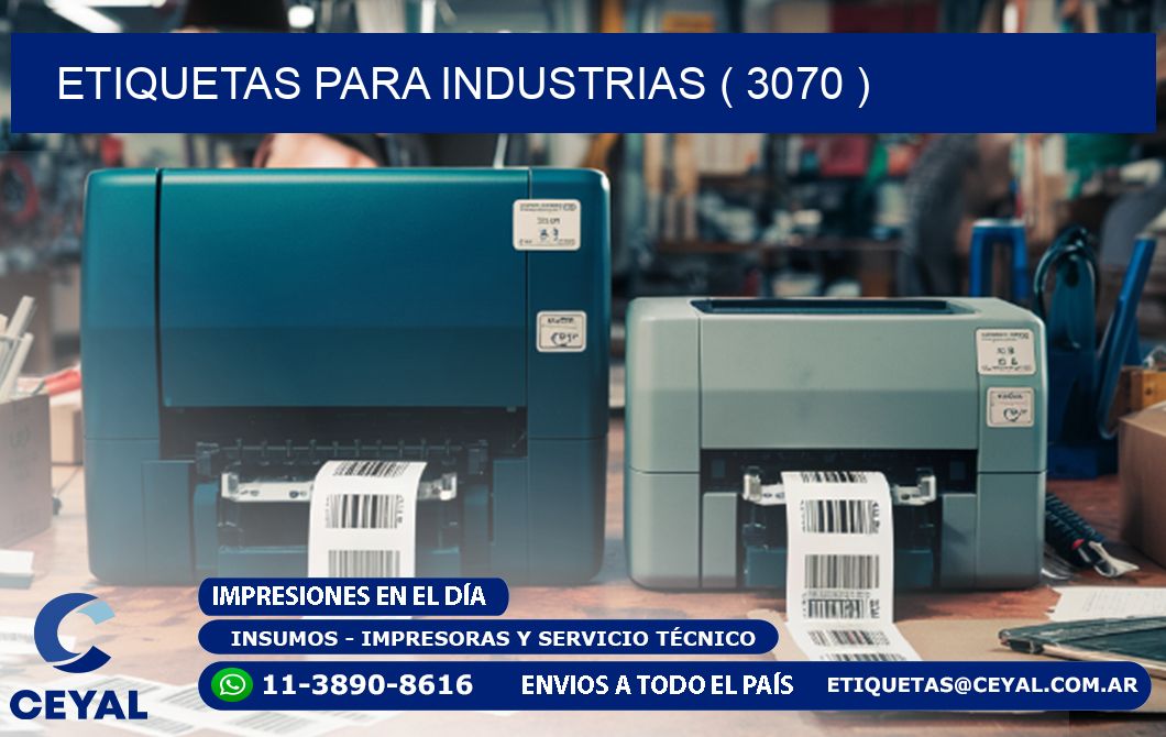 ETIQUETAS PARA INDUSTRIAS ( 3070 )