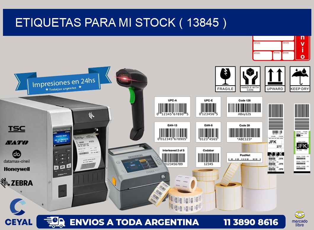 ETIQUETAS PARA MI STOCK ( 13845 )