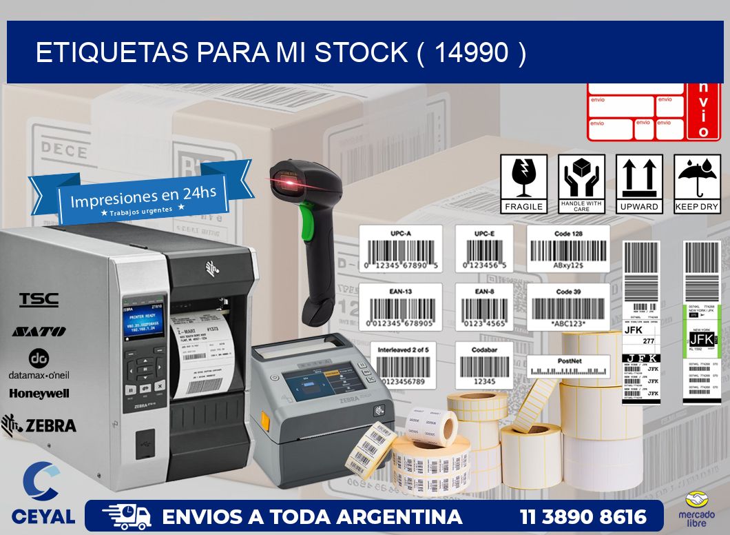 ETIQUETAS PARA MI STOCK ( 14990 )