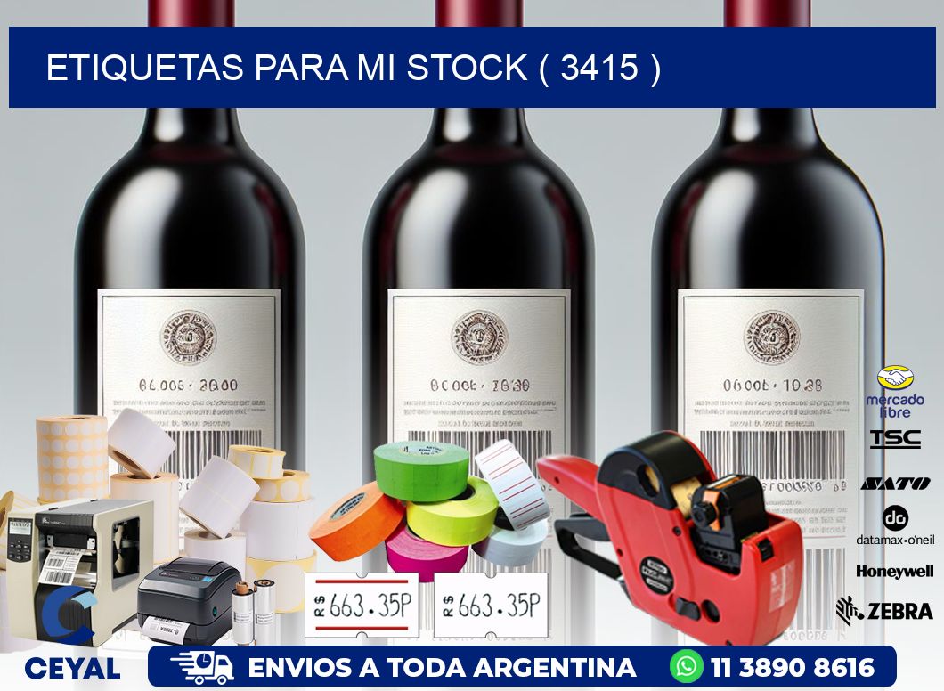 ETIQUETAS PARA MI STOCK ( 3415 )