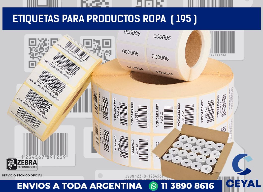 ETIQUETAS PARA PRODUCTOS ROPA  ( 195 )