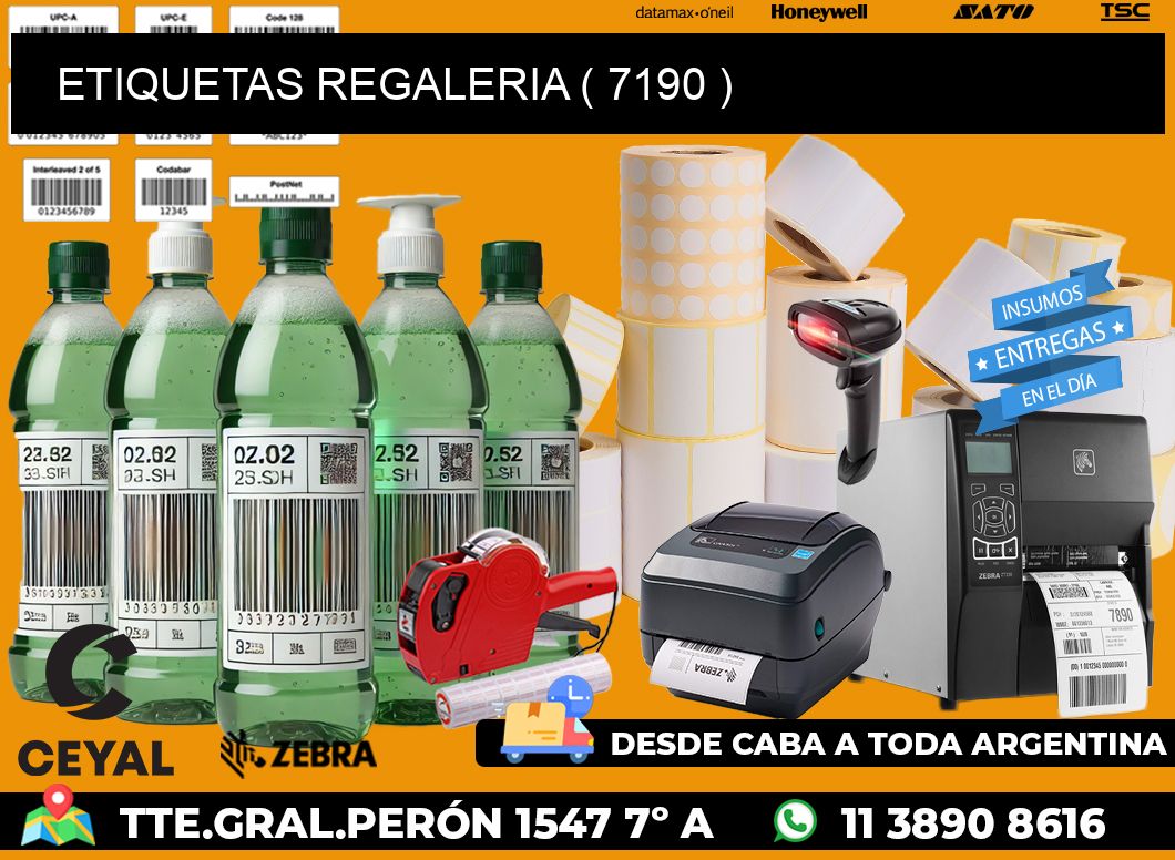 ETIQUETAS REGALERIA ( 7190 )