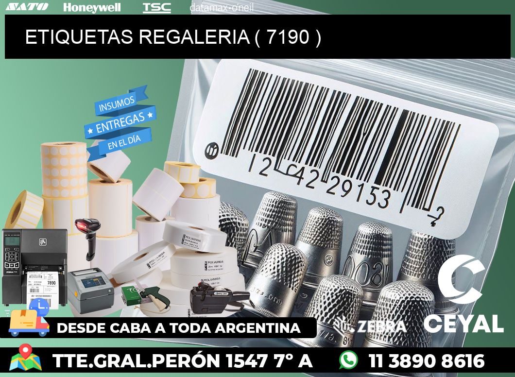 ETIQUETAS REGALERIA ( 7190 )