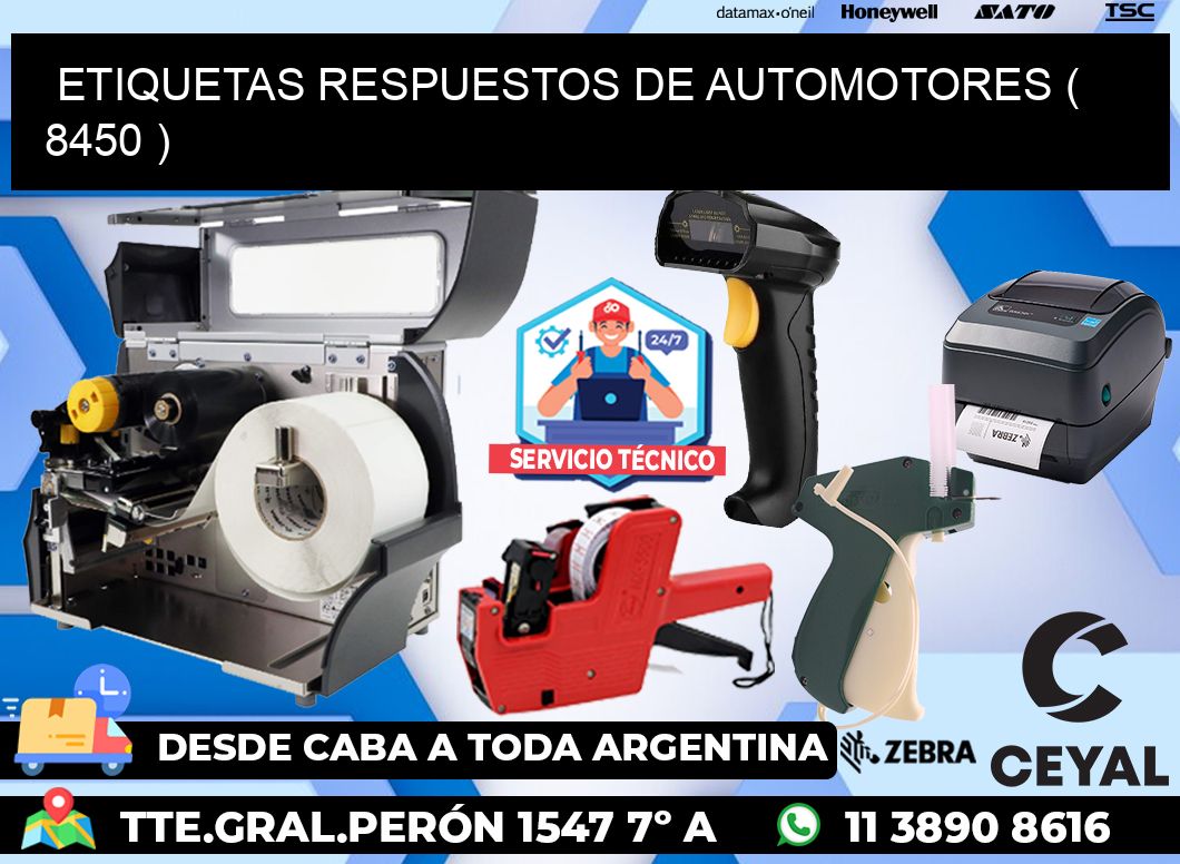 ETIQUETAS RESPUESTOS DE AUTOMOTORES ( 8450 )