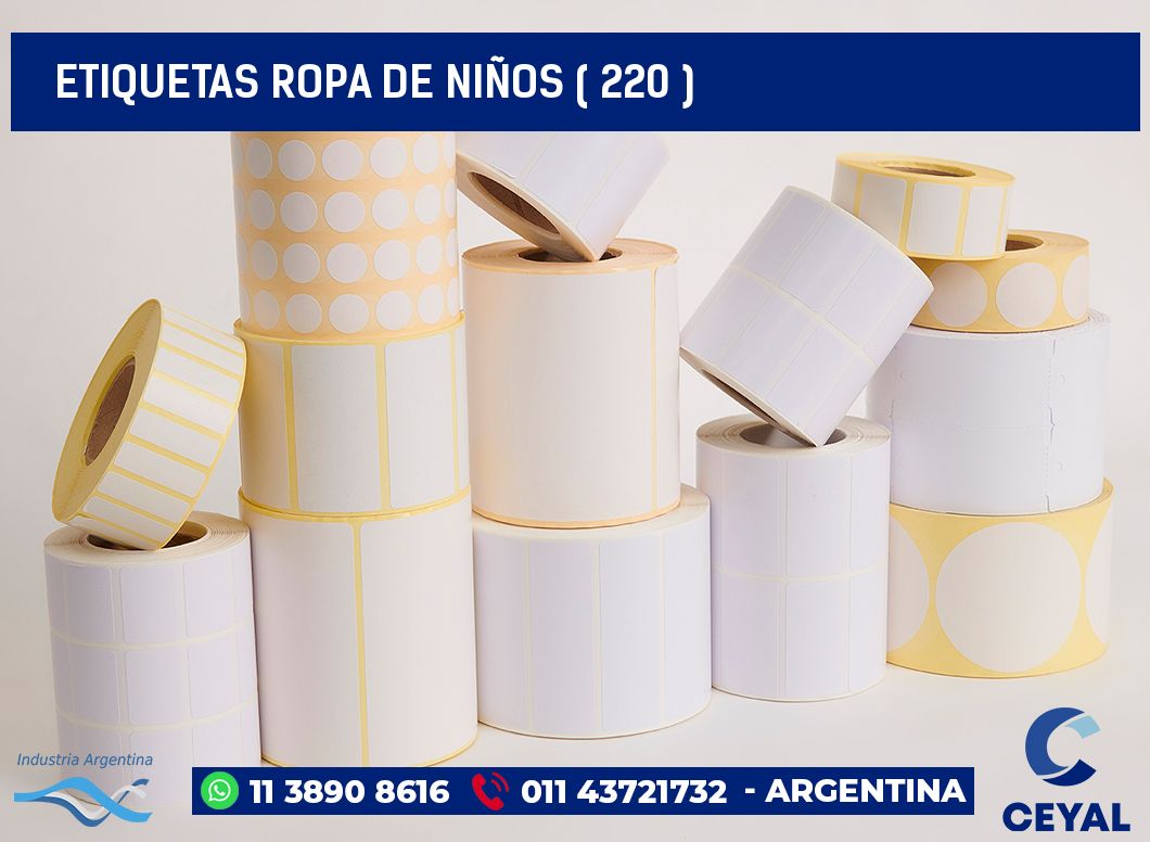 ETIQUETAS ROPA DE NIÑOS ( 220 )