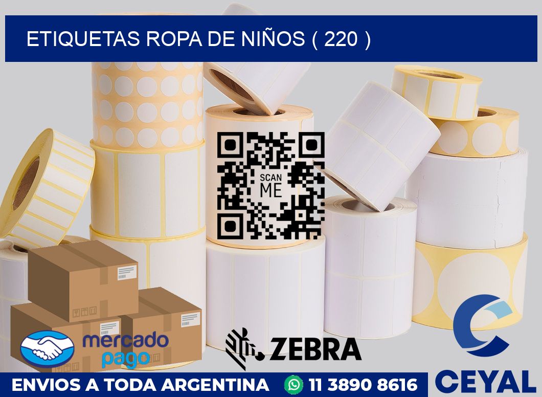 ETIQUETAS ROPA DE NIÑOS ( 220 )