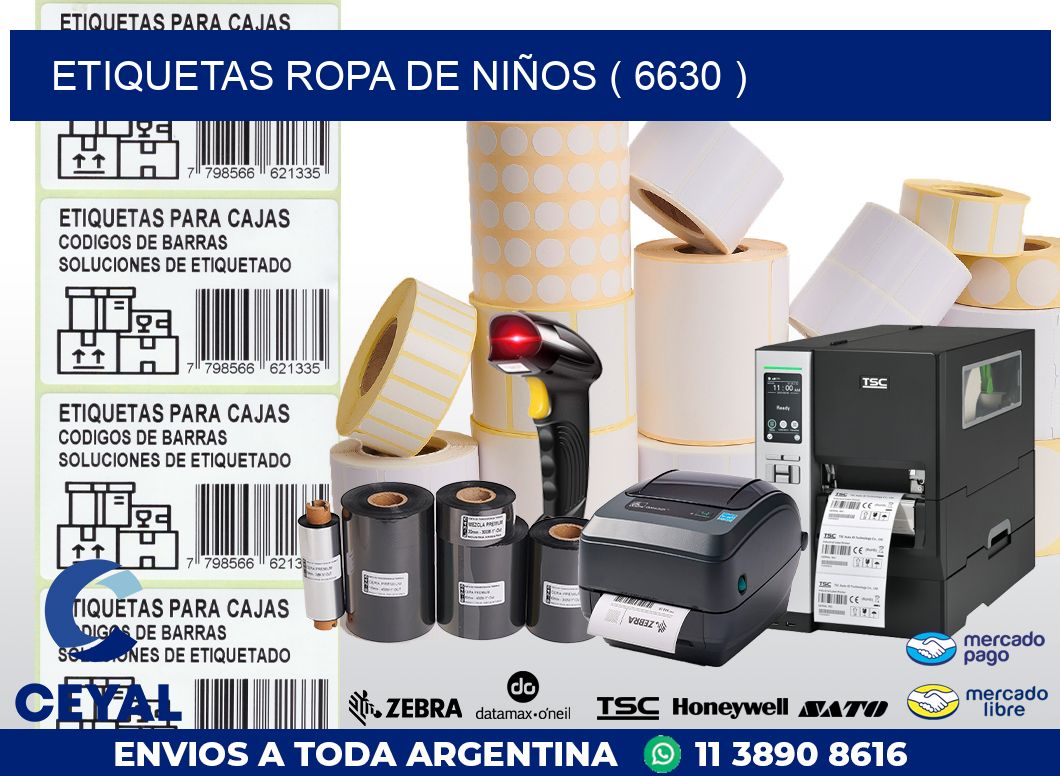 ETIQUETAS ROPA DE NIÑOS ( 6630 )