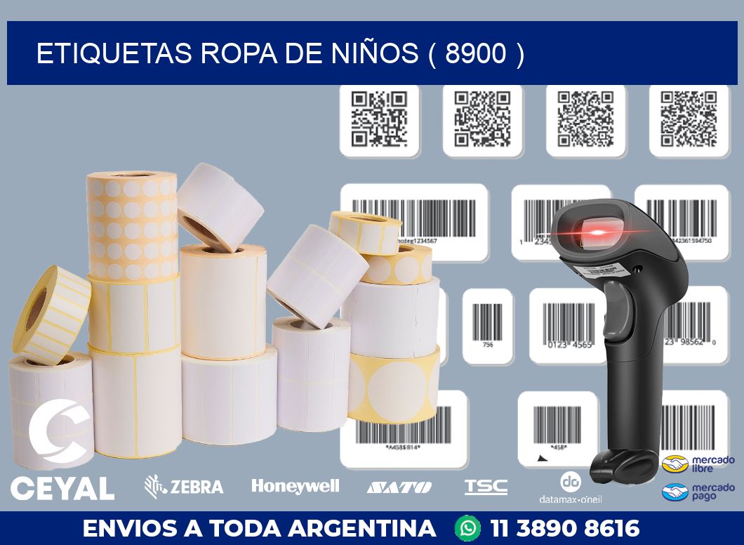 ETIQUETAS ROPA DE NIÑOS ( 8900 )