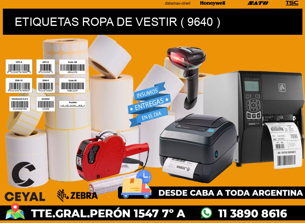 ETIQUETAS ROPA DE VESTIR ( 9640 )