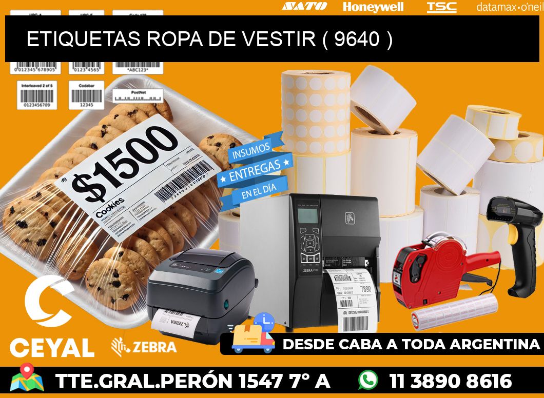 ETIQUETAS ROPA DE VESTIR ( 9640 )