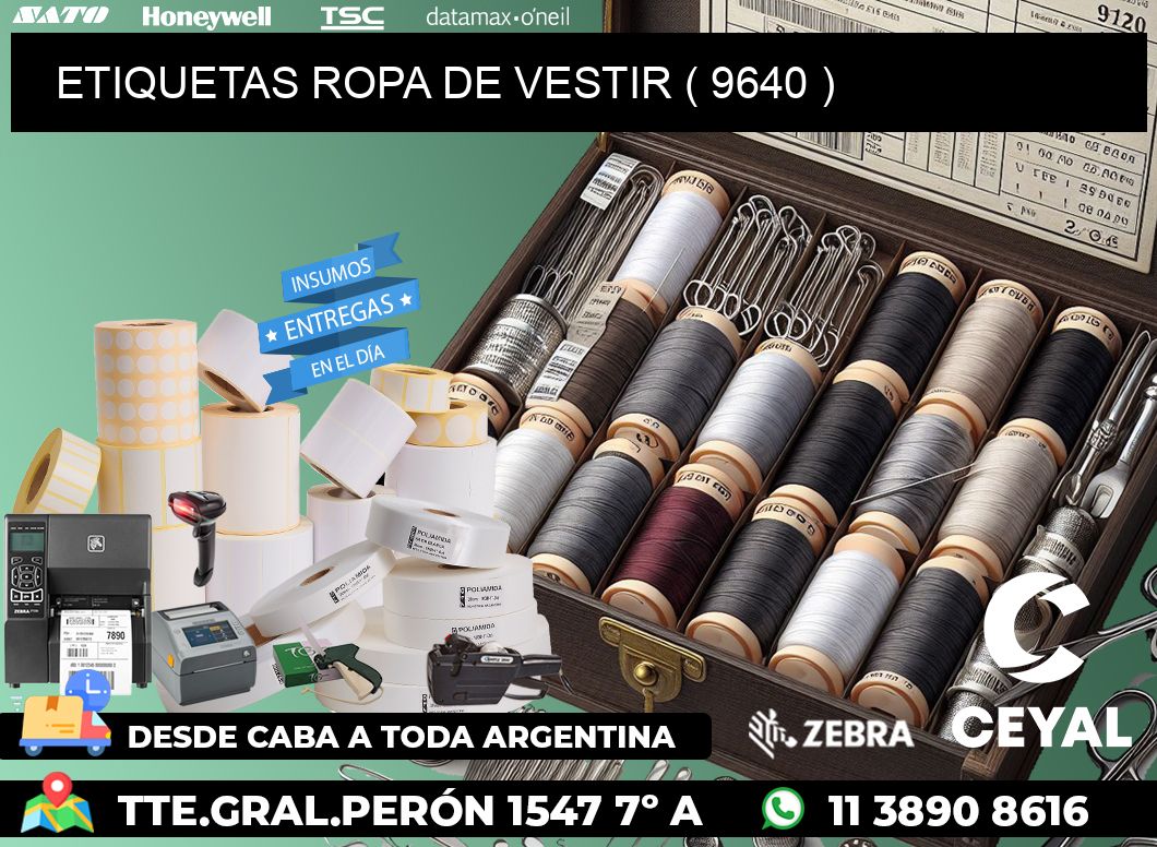 ETIQUETAS ROPA DE VESTIR ( 9640 )