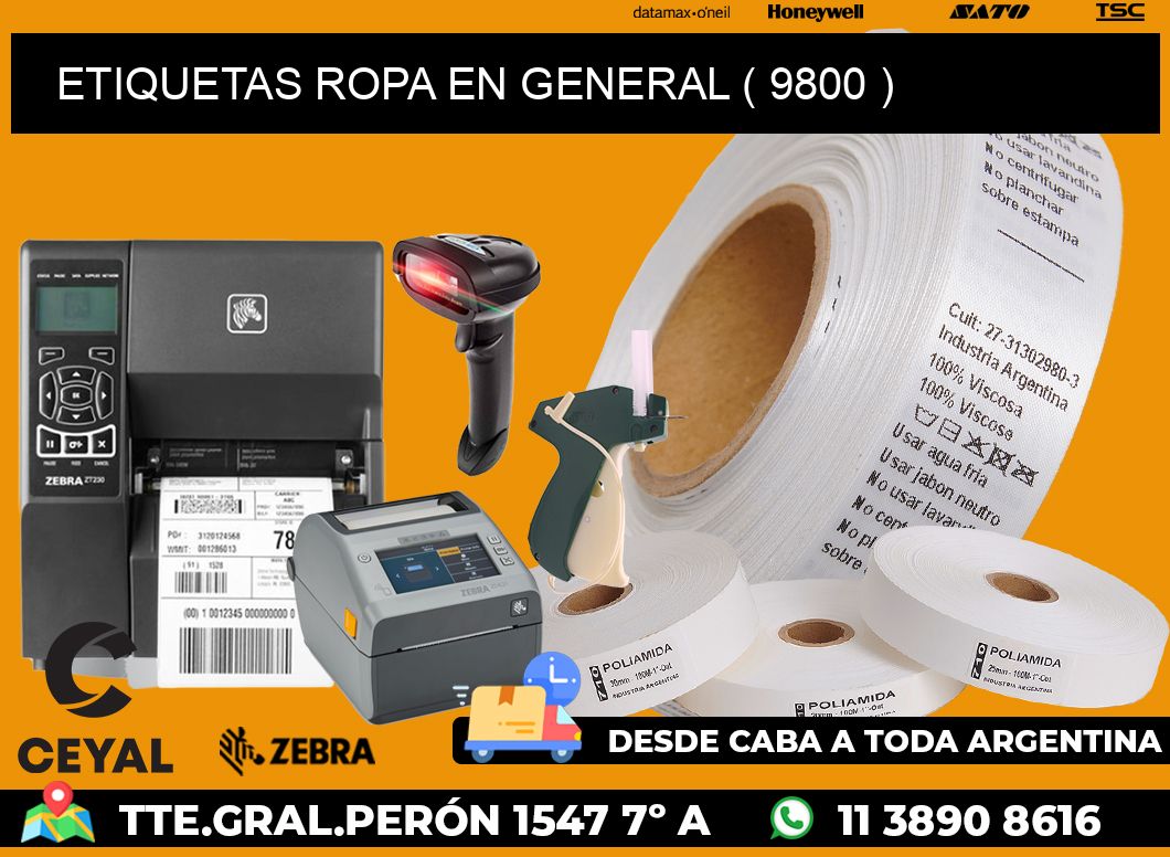 ETIQUETAS ROPA EN GENERAL ( 9800 )