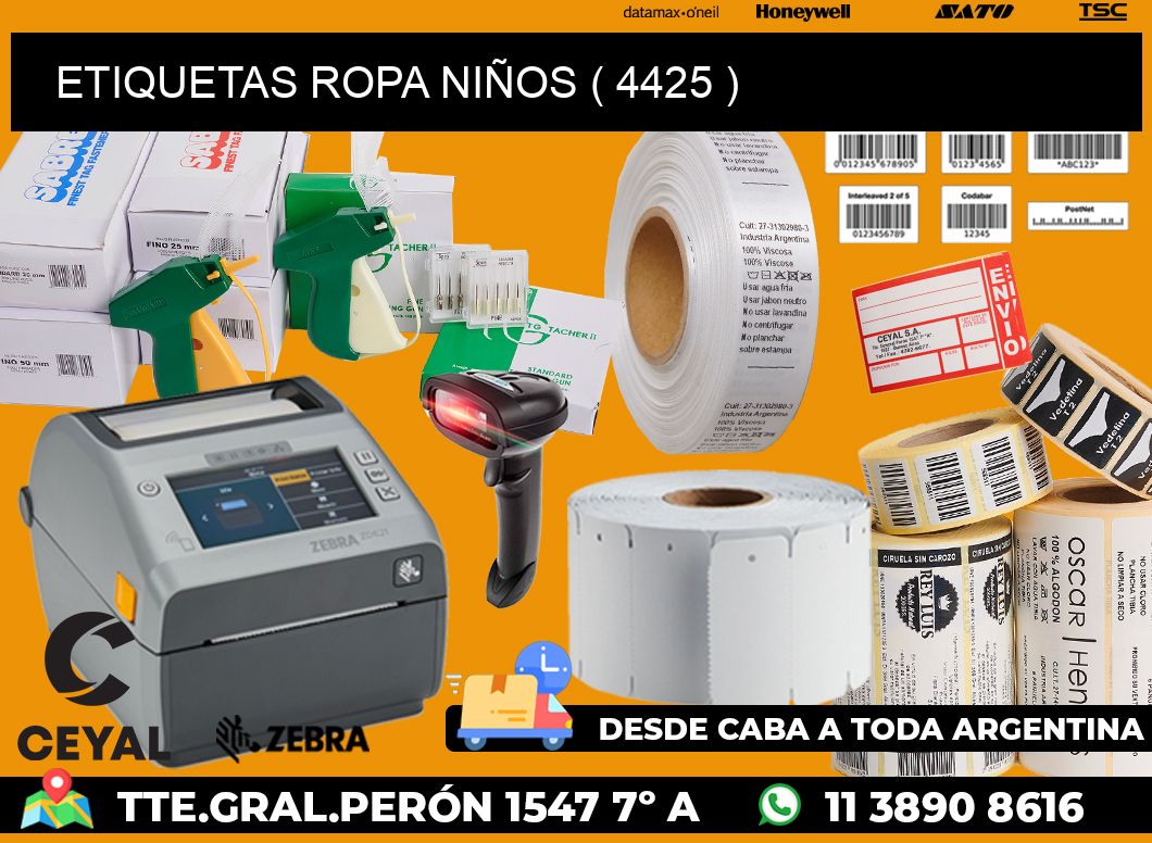 ETIQUETAS ROPA NIÑOS ( 4425 )