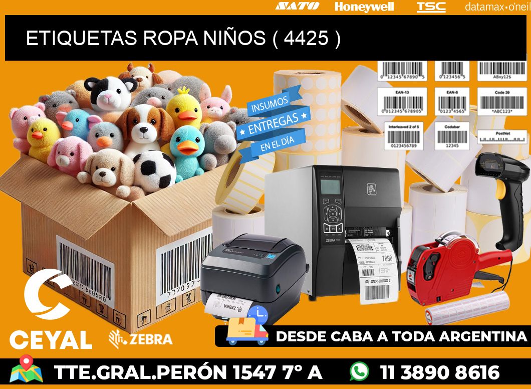 ETIQUETAS ROPA NIÑOS ( 4425 )