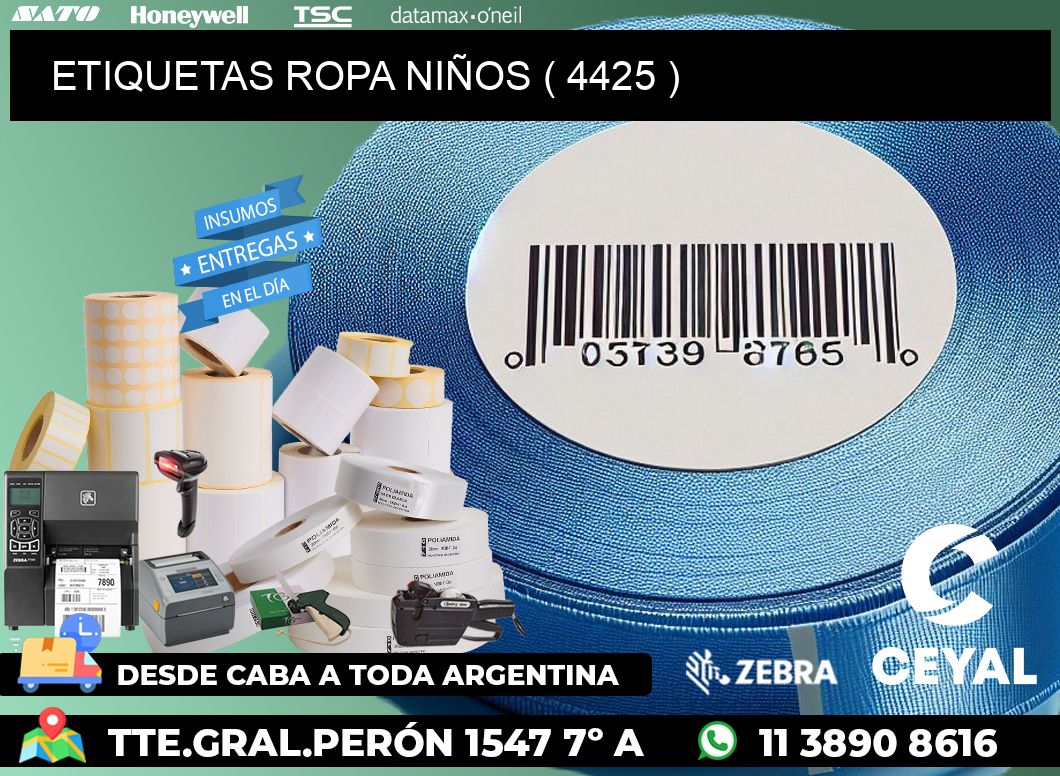 ETIQUETAS ROPA NIÑOS ( 4425 )