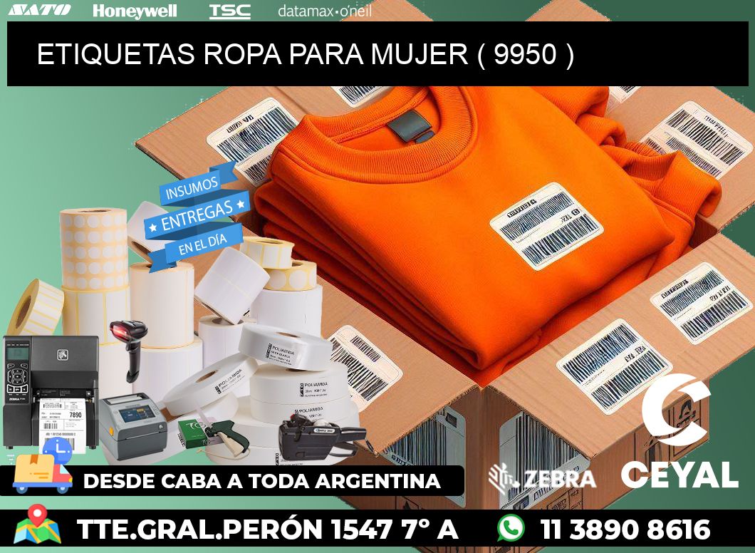 ETIQUETAS ROPA PARA MUJER ( 9950 )