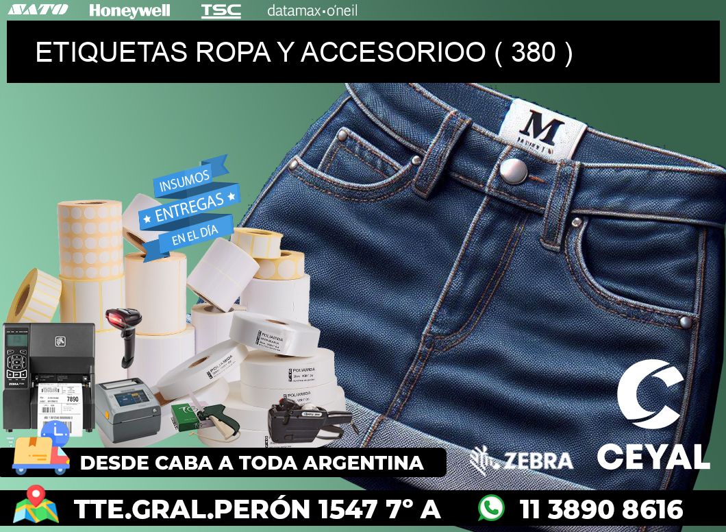 ETIQUETAS ROPA Y ACCESORIOO ( 380 )