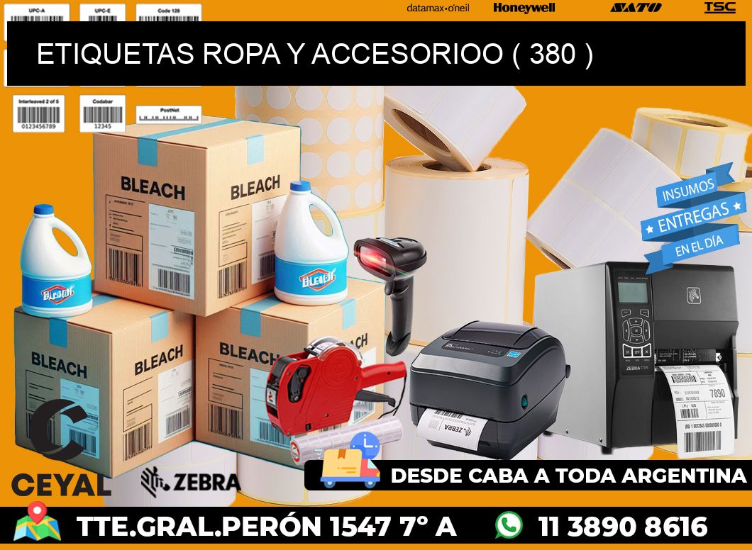 ETIQUETAS ROPA Y ACCESORIOO ( 380 )