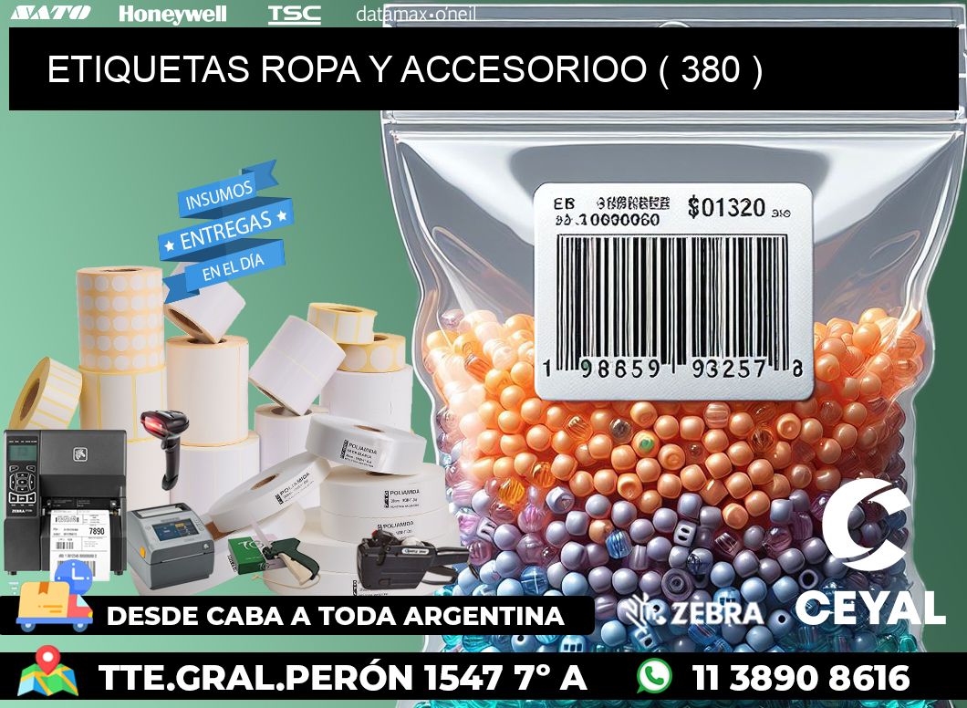 ETIQUETAS ROPA Y ACCESORIOO ( 380 )