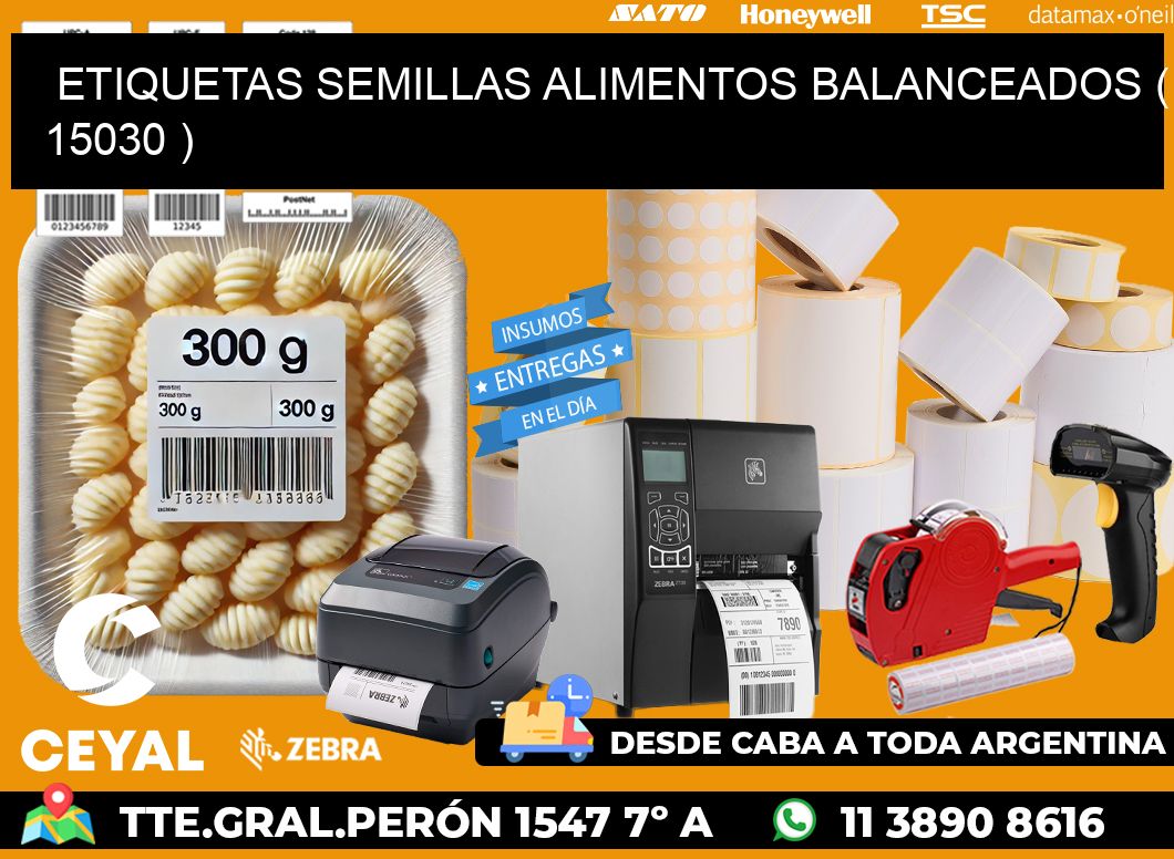 ETIQUETAS SEMILLAS ALIMENTOS BALANCEADOS ( 15030 )