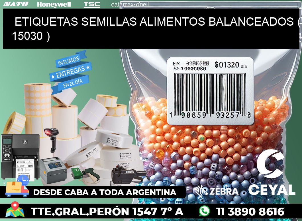 ETIQUETAS SEMILLAS ALIMENTOS BALANCEADOS ( 15030 )