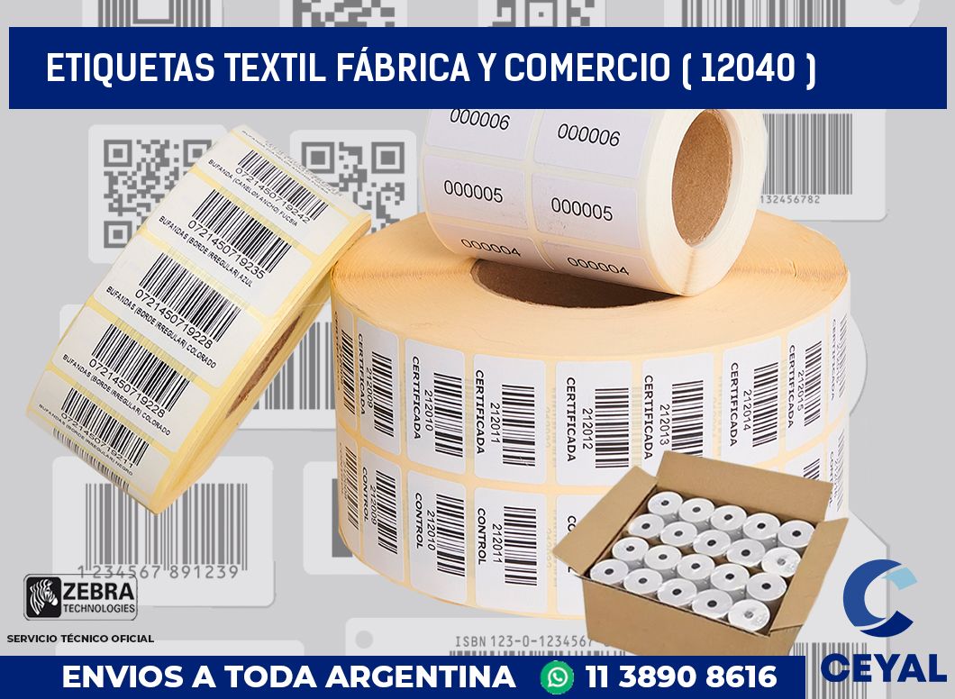 ETIQUETAS TEXTIL FÁBRICA Y COMERCIO ( 12040 )