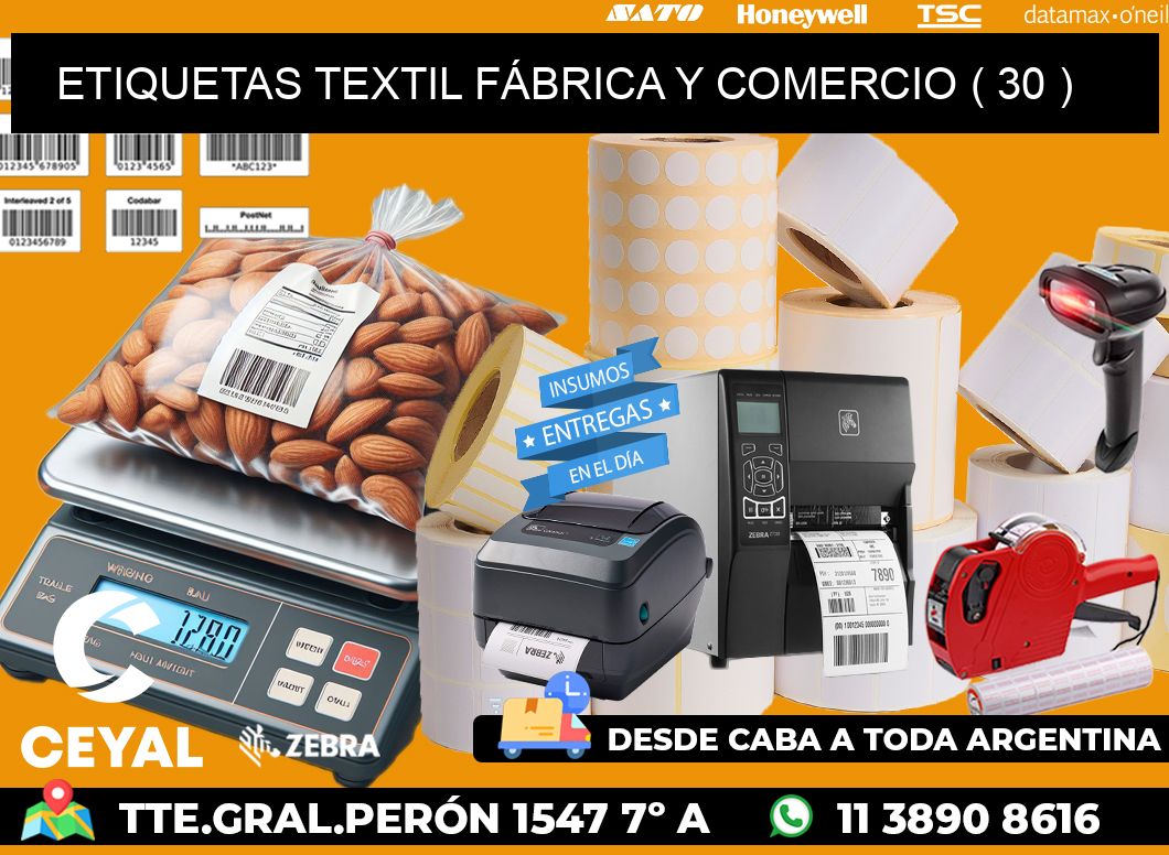 ETIQUETAS TEXTIL FÁBRICA Y COMERCIO ( 30 )