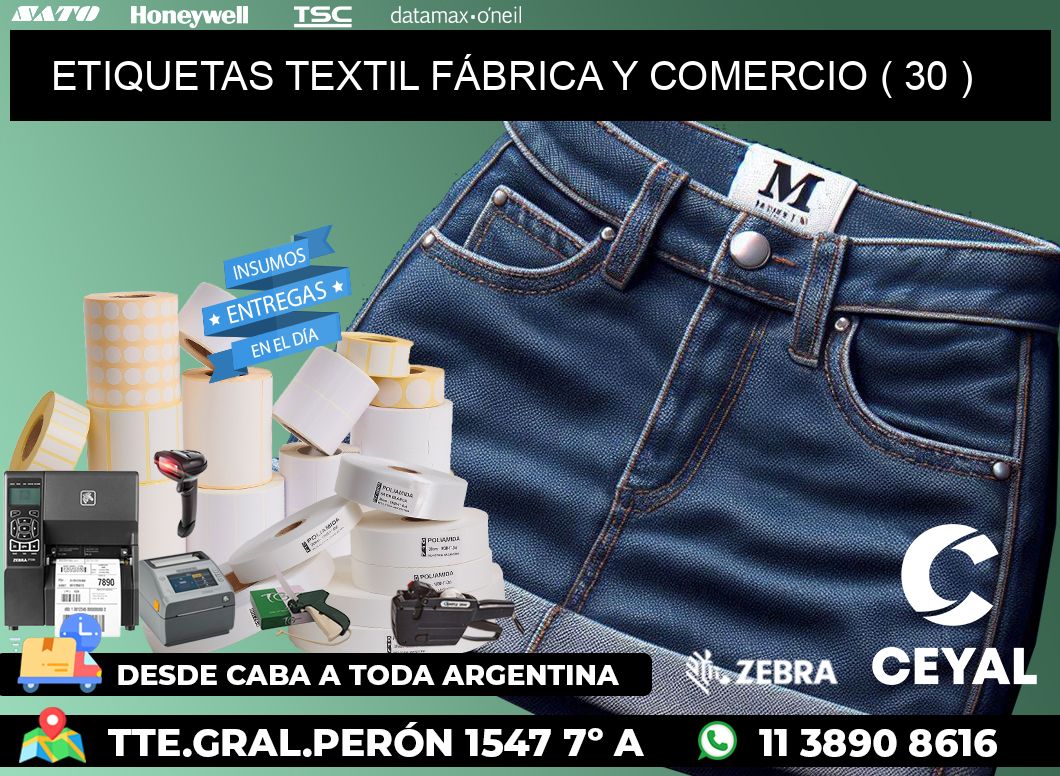 ETIQUETAS TEXTIL FÁBRICA Y COMERCIO ( 30 )