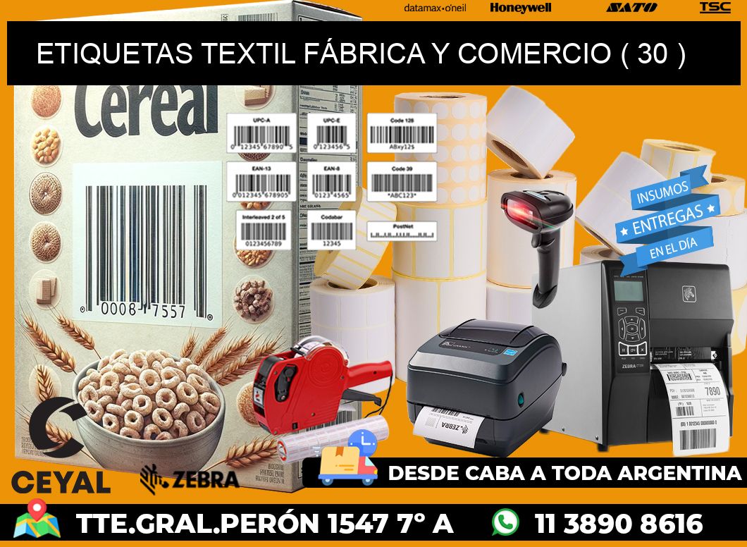 ETIQUETAS TEXTIL FÁBRICA Y COMERCIO ( 30 )