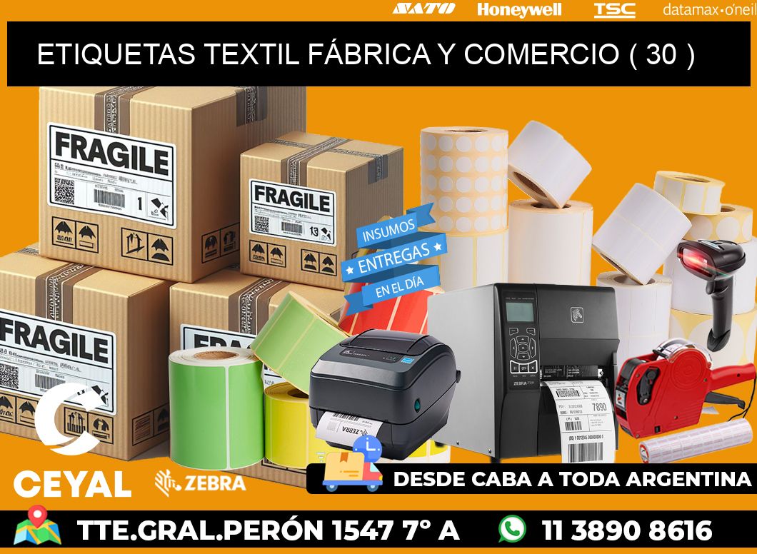 ETIQUETAS TEXTIL FÁBRICA Y COMERCIO ( 30 )