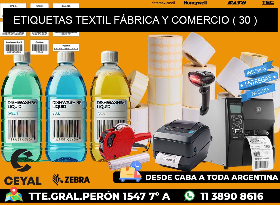 ETIQUETAS TEXTIL FÁBRICA Y COMERCIO ( 30 )