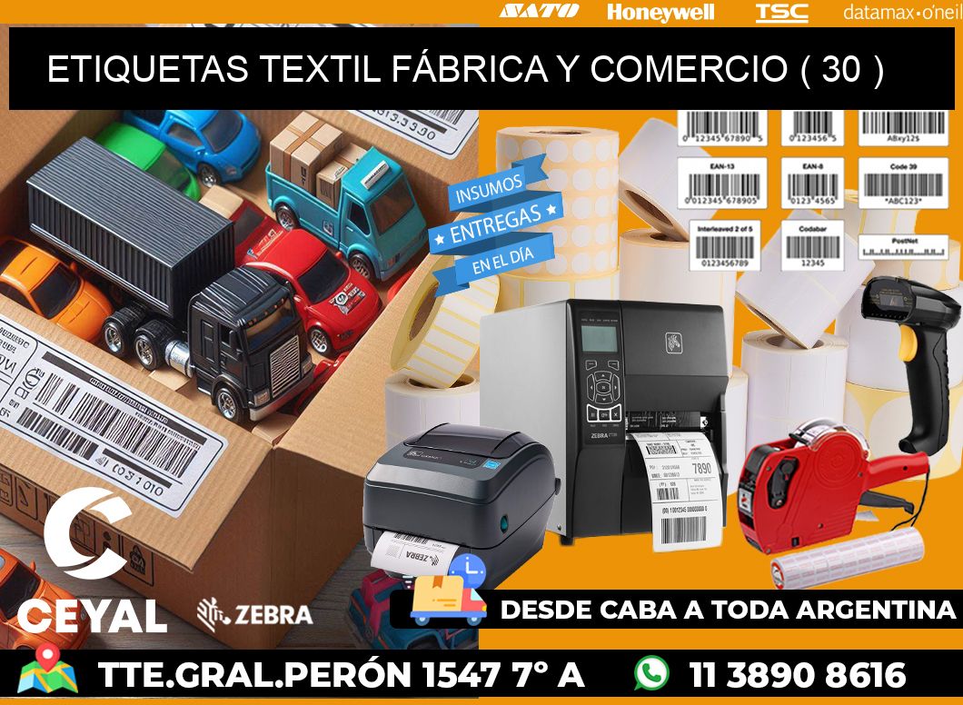 ETIQUETAS TEXTIL FÁBRICA Y COMERCIO ( 30 )