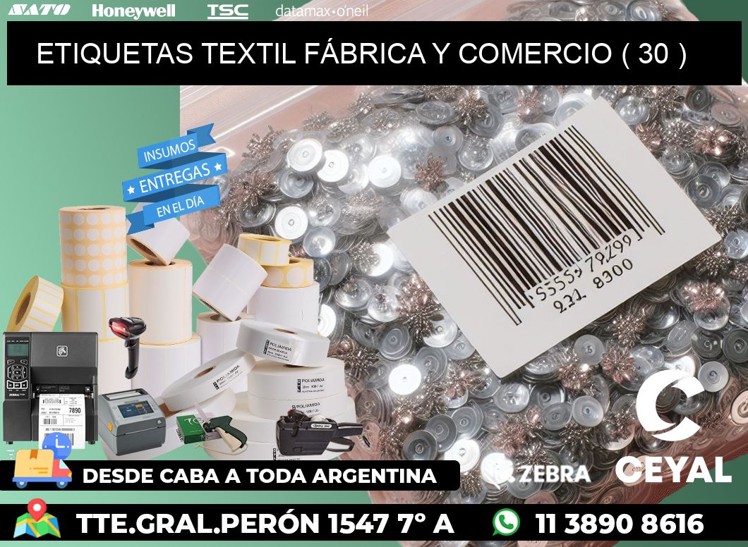 ETIQUETAS TEXTIL FÁBRICA Y COMERCIO ( 30 )