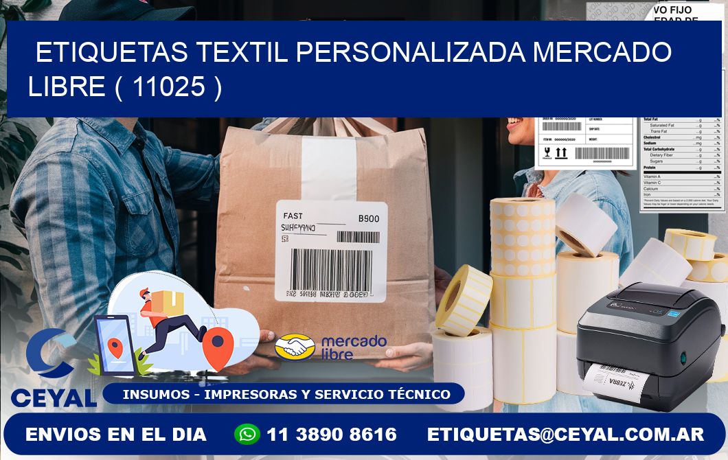 ETIQUETAS TEXTIL PERSONALIZADA MERCADO LIBRE ( 11025 )