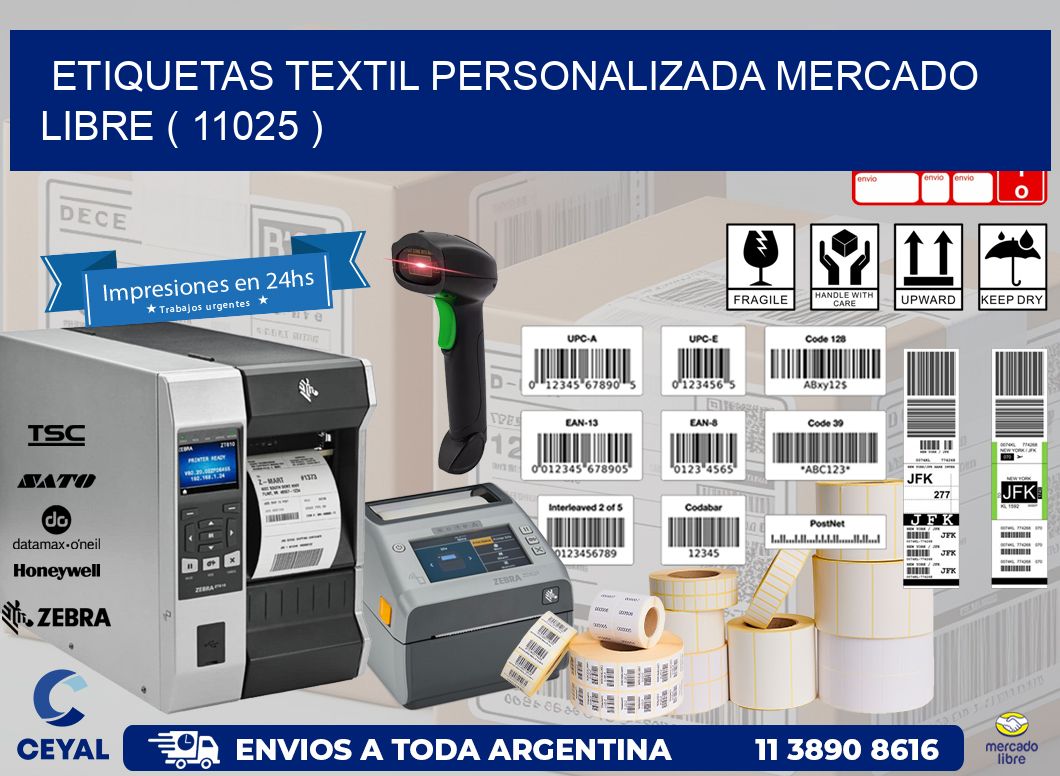 ETIQUETAS TEXTIL PERSONALIZADA MERCADO LIBRE ( 11025 )