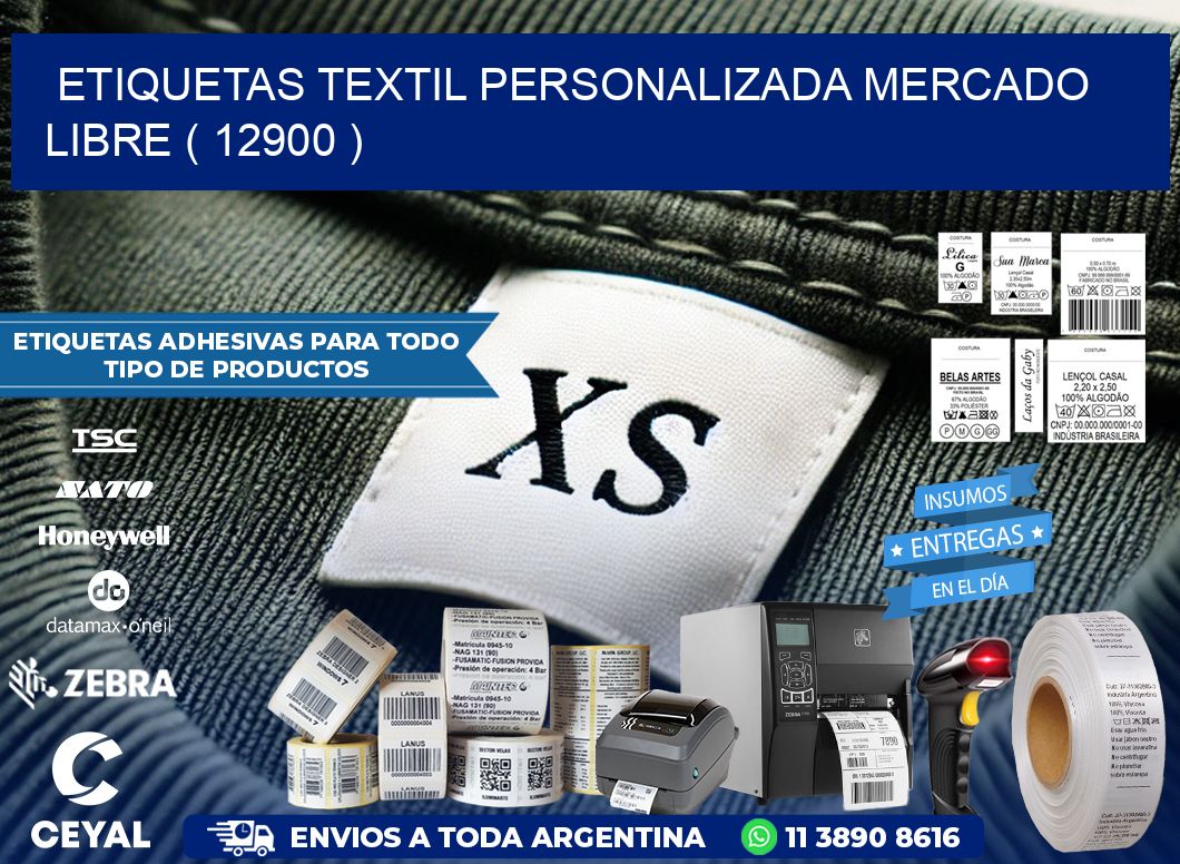 ETIQUETAS TEXTIL PERSONALIZADA MERCADO LIBRE ( 12900 )