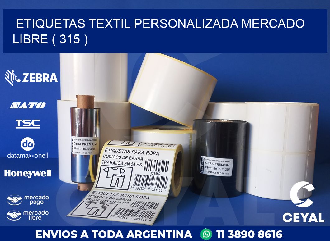 ETIQUETAS TEXTIL PERSONALIZADA MERCADO LIBRE ( 315 )