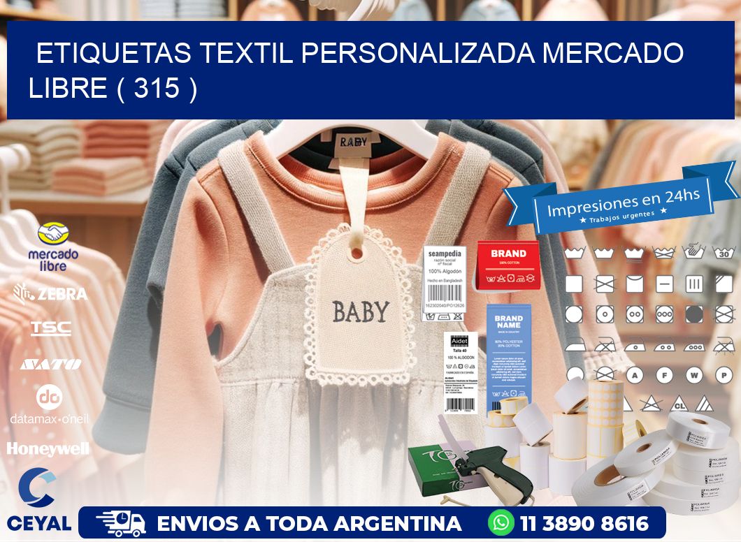 ETIQUETAS TEXTIL PERSONALIZADA MERCADO LIBRE ( 315 )