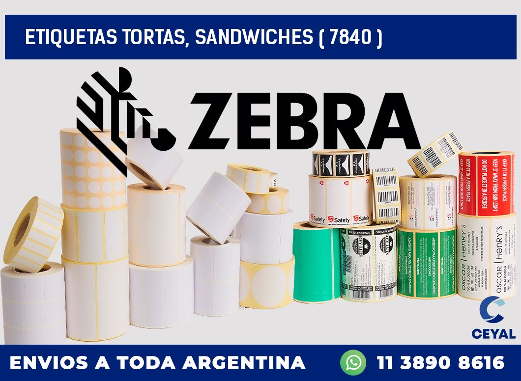 ETIQUETAS TORTAS, SANDWICHES ( 7840 )