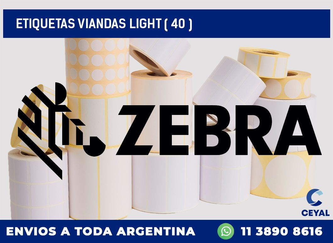 ETIQUETAS VIANDAS LIGHT ( 40 )