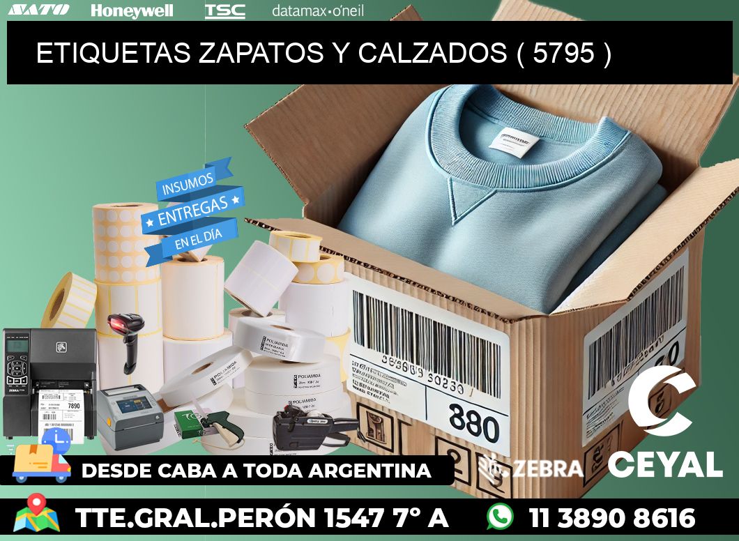 ETIQUETAS ZAPATOS Y CALZADOS ( 5795 )