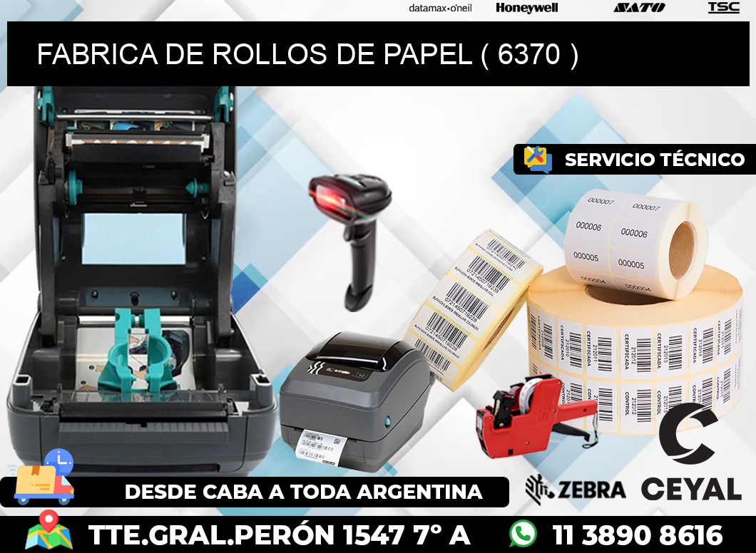 FABRICA DE ROLLOS DE PAPEL ( 6370 )