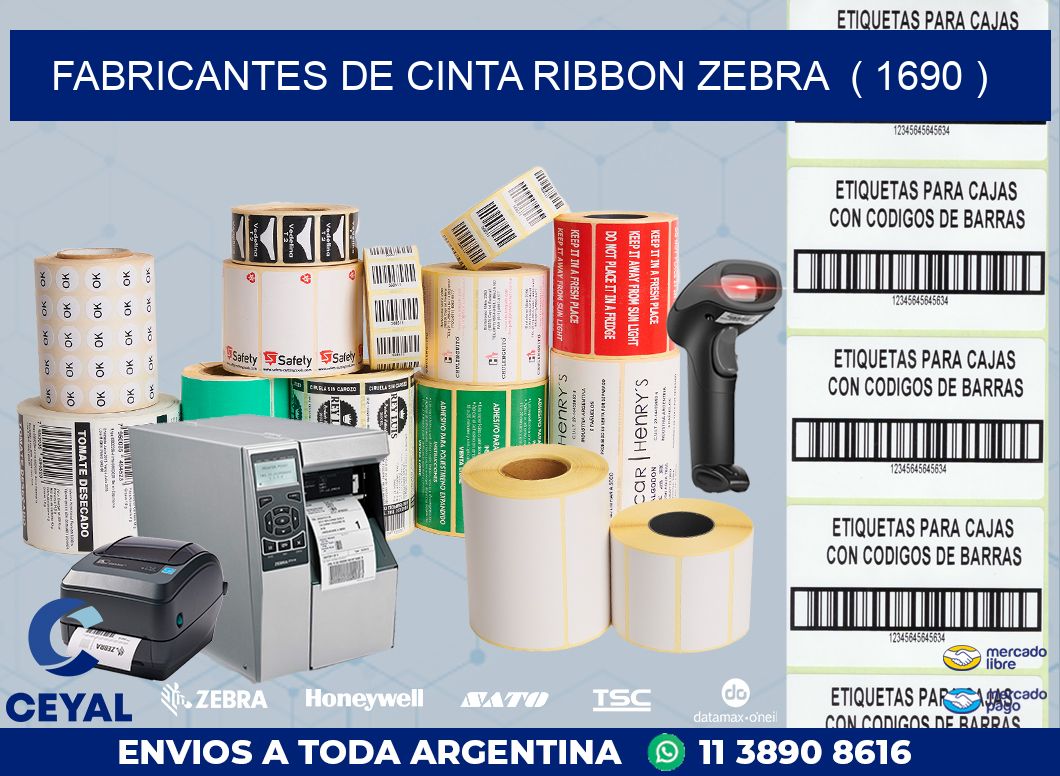 FABRICANTES DE CINTA RIBBON ZEBRA  ( 1690 )