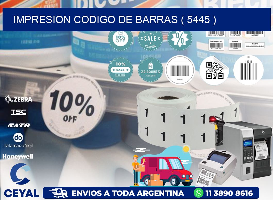 IMPRESION CODIGO DE BARRAS ( 5445 )