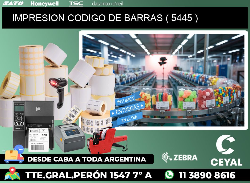 IMPRESION CODIGO DE BARRAS ( 5445 )