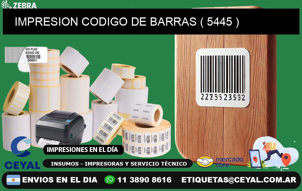 IMPRESION CODIGO DE BARRAS ( 5445 )