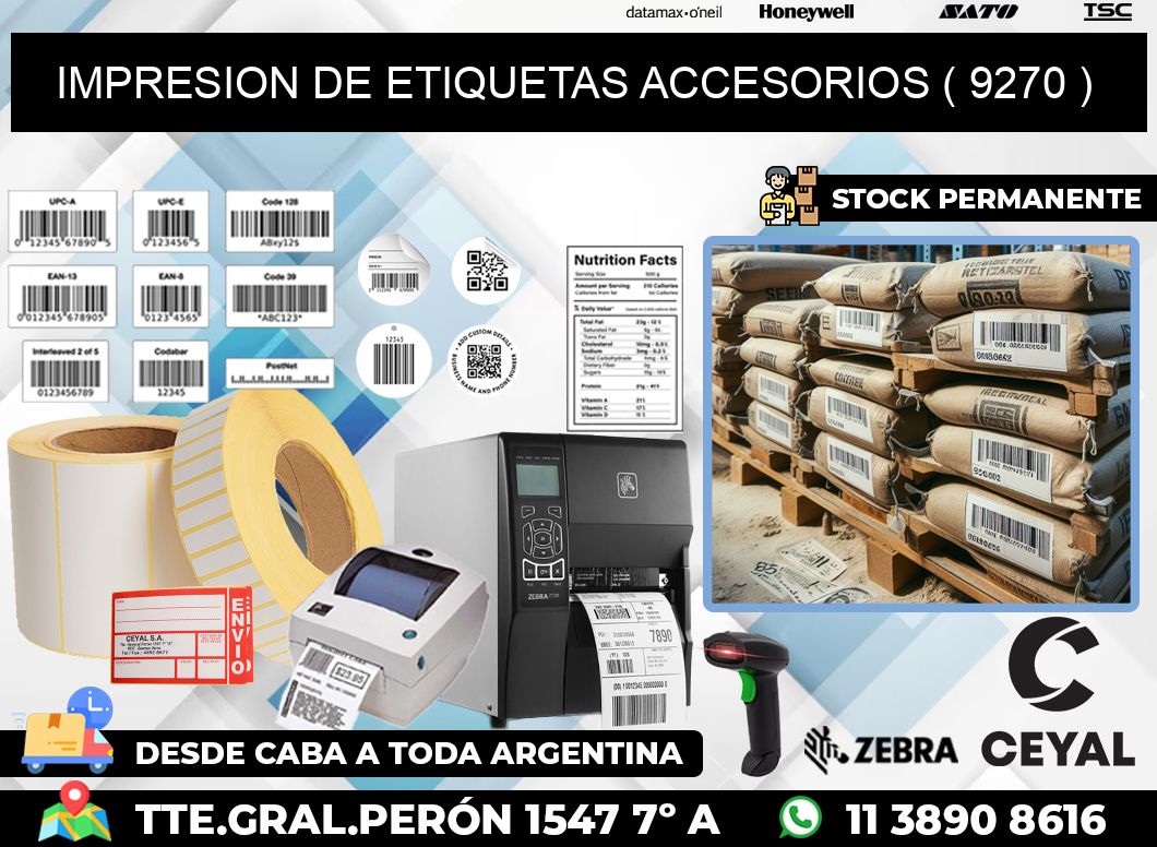 IMPRESION DE ETIQUETAS ACCESORIOS ( 9270 )