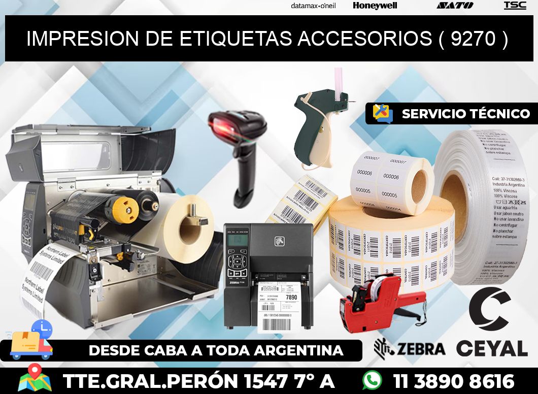 IMPRESION DE ETIQUETAS ACCESORIOS ( 9270 )